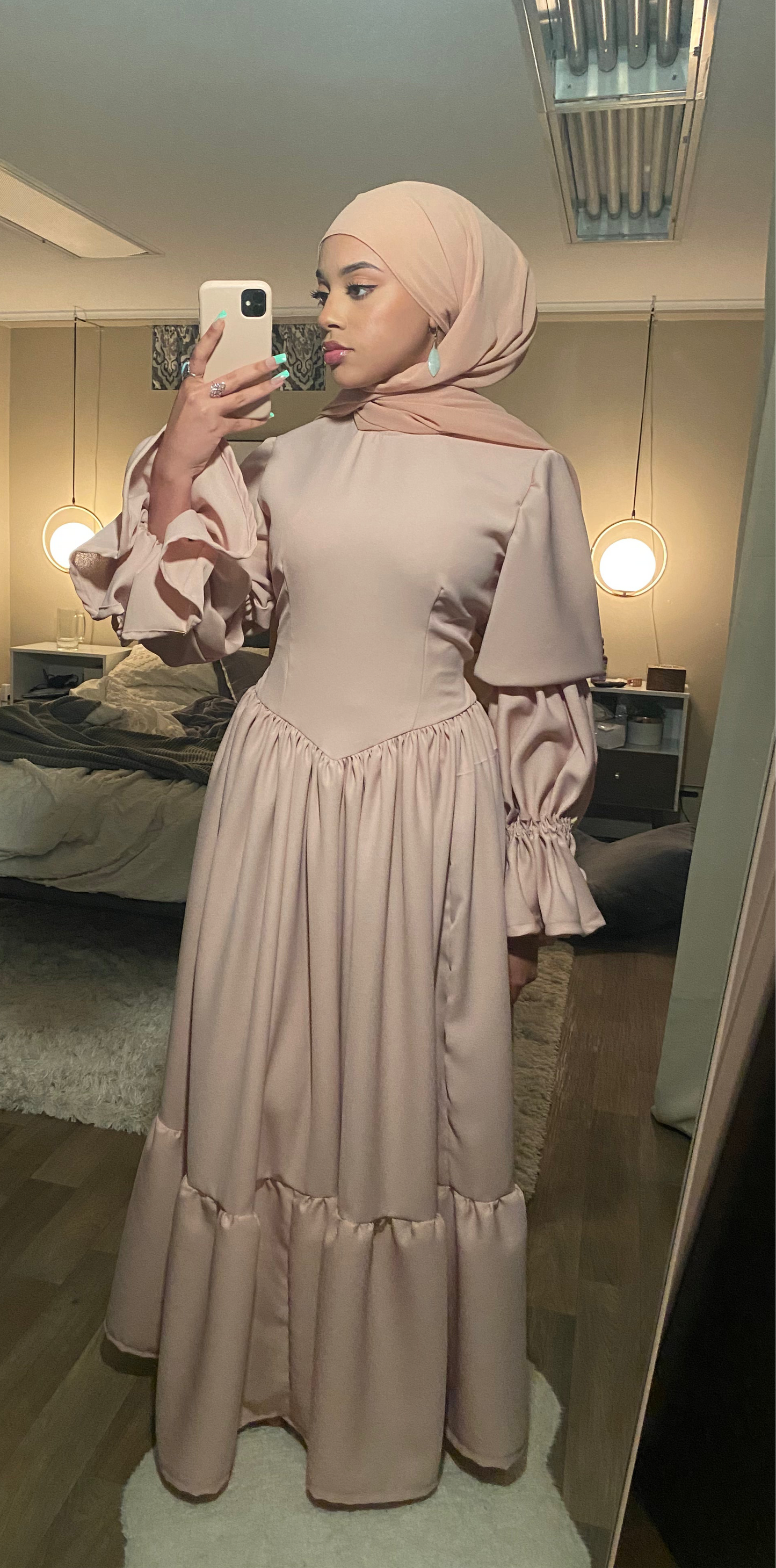 Victorian style full coverage maxi dress